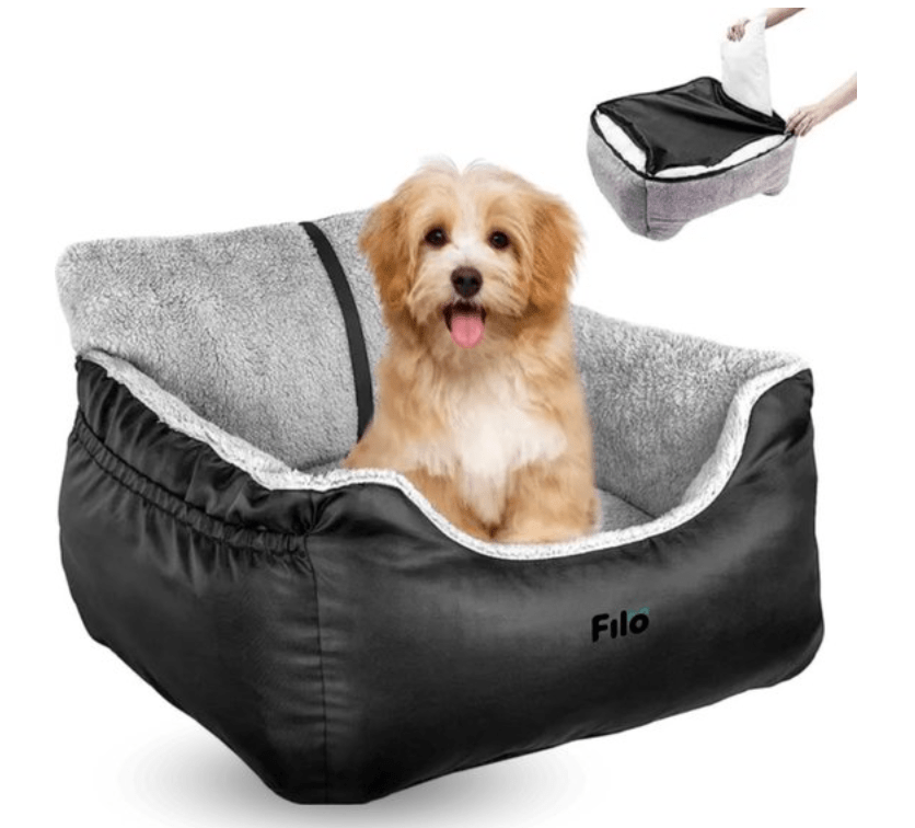 Filo wasbare autostoel voor honden met gordel